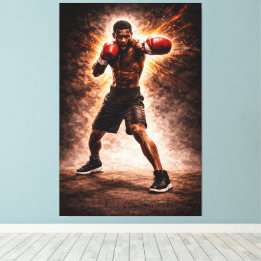 Relentless Force – Boxing Power Canvas Print