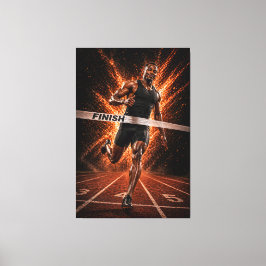 Relentless Velocity – Sprint Victory Canvas Print