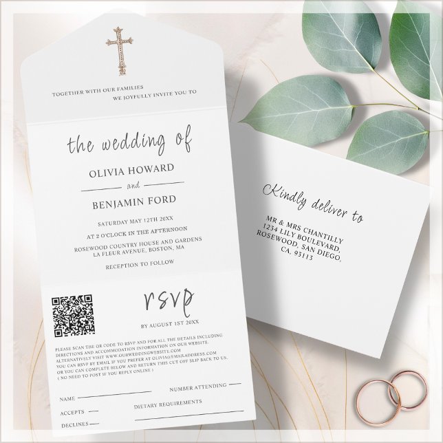 Religião Branca | Código QR de Casamento (Criador carregado)