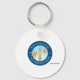 Religião como Chaveiro de Botão Clássico de Drogas