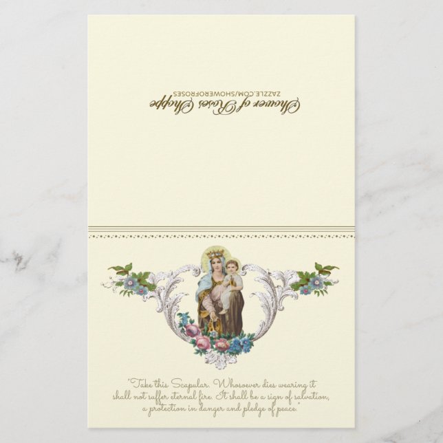 Religiosa da Virgem Católica Mary Jesus Monte Carm (Frente)