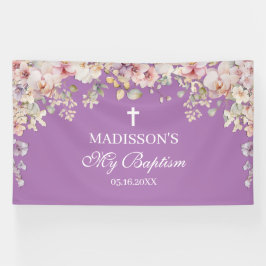Religious Celebration Floral Orchids purp backdrop