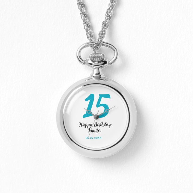 Relógio 15 aniversário quiencenera adicionar data ano temp (Frente)