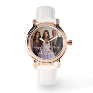 Relógio 15 de Fotografia Personalizada Elegante - Aniversá