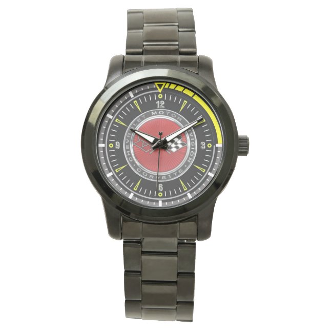 Relógio 1973-1976 C3 Corvette Stainless Steel Quartz Watch (Frente)