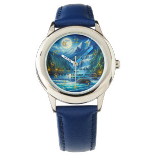 Relógio 1 Peter 5:7 Dourada oração de fé cristã