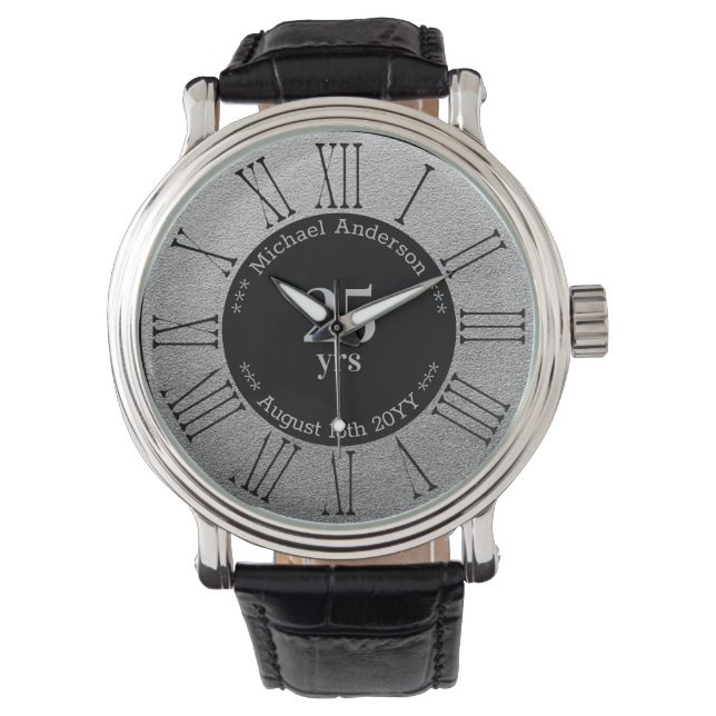 Relógio 25 anos de aposentação ou aniversário personalizad (Frente)