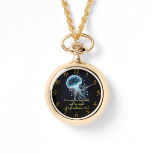 Relógio 2 Corinthians 5:7 Jelly peixe sorrindo para você