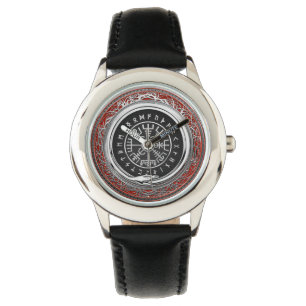 Relógio [400] Compasso Runic mágico de prata de Vegvisir 