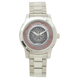 Relógio [400] Vegvisir - Compass Rísico Magico Viking Sil