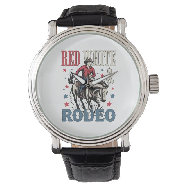 Relógio 4 de julho Rodeo Cowboy (Frente)
