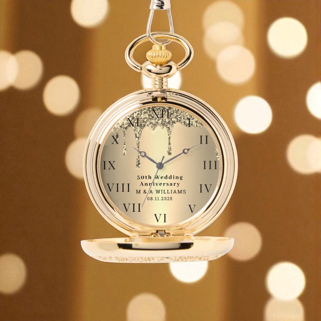 Relógio 50º Aniversário do Moderno Elegante 50º (Criador carregado)