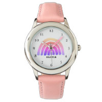 5 Aniversário de 5 Anos Menina Rosa Rainbow Boho R