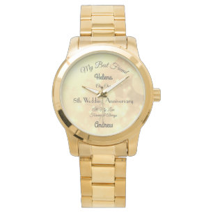 Relógio 8º aniversário Esposa personalizada Watch