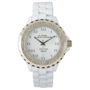 Relógio 80 Birthday Oitava Vintage Engraçado