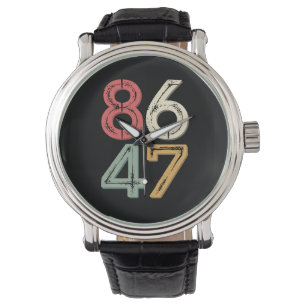 Relógio 86 47 Anti Trump Estilo Retro Vintage dos Anos 80