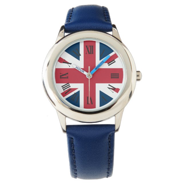 Relógio A bandeira britânica Union Jack (Frente)