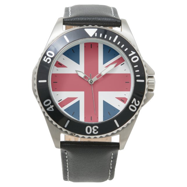Relógio A bandeira britânica Union Jack (Frente)