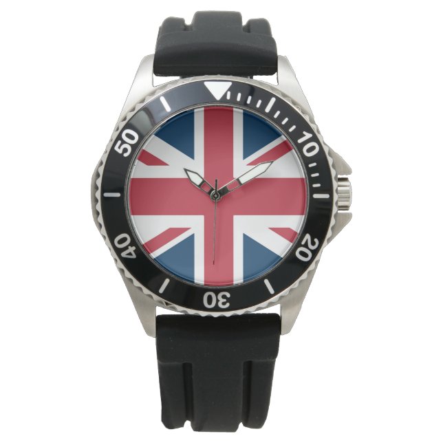 Relógio A bandeira britânica Union Jack (Frente)