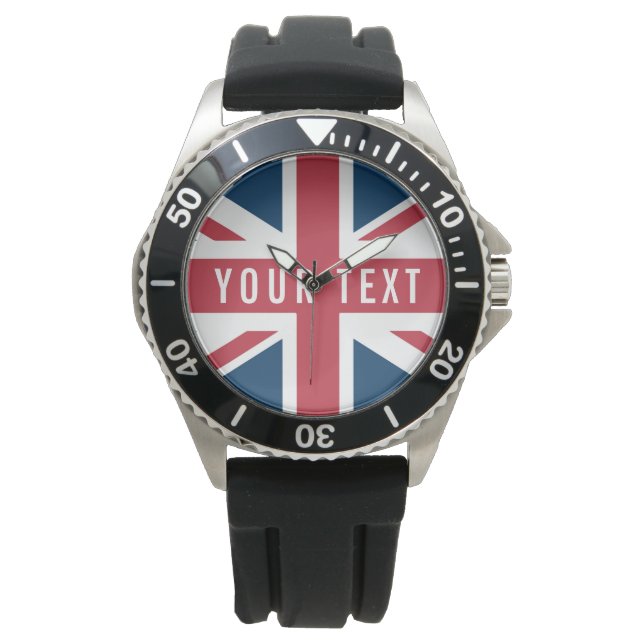 Relógio A bandeira britânica Union Jack (Frente)