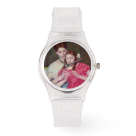 Relógio A lição de crochê (duas irmãs)