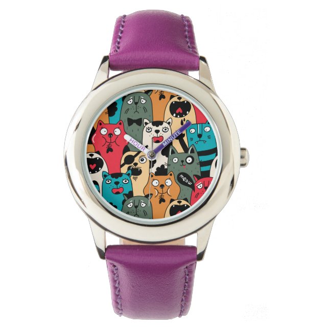 Relógio A multidão de gatos (Frente)