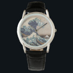 Relógio A onda do Excelente de Kanagawa<br><div class="desc">A Onda Excelente de Kanagawa é um impressão de bloco de madeira do artista japonês Hokusai. Foi publicado por volta de 1830 no final do período Edo.</div>