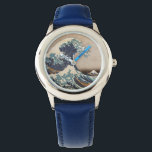 Relógio A onda do Excelente de Kanagawa<br><div class="desc">A Onda Excelente de Kanagawa é um impressão de bloco de madeira do artista japonês Hokusai. Foi publicado por volta de 1830 no final do período Edo.</div>