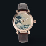 Relógio A onda do Excelente de Kanagawa<br><div class="desc">A Onda Excelente de Kanagawa,  da série '36 Views do Monte Fuji' | por Katsushika Hokusai | Art Location: Private Collection | Artista japonês | Número de recolha de imagens: XIR158277</div>