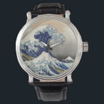 Relógio A onda do Excelente de Kanagawa Hokusai<br><div class="desc">O Excelente Wave de Kanagawa,  por Hokusai. Bela obra-prima de uma Onda de Excelente,  uma das mais famosas pinturas de arte de todos os tempos. Disponível em muitas ideias de presentes de alta qualidade e roupa artístico.</div>