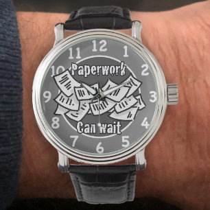 Relógio A Papelada Pode Esperar. Contabilista