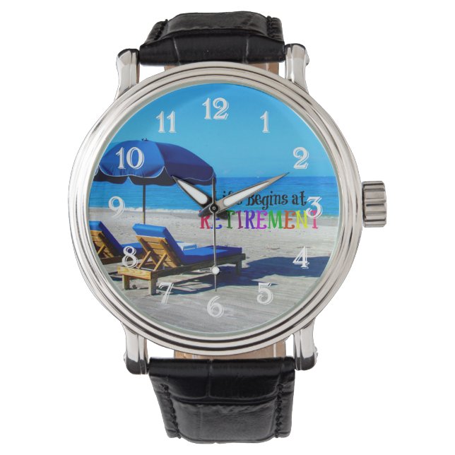 Relógio A vida começa na reforma (Frente)