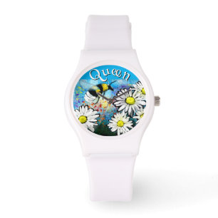 Relógio Abelha Caprichosa em Margaridas Personalizadas