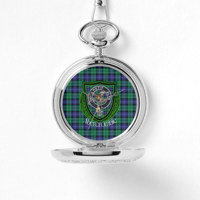 Relógio Abercrombie Scottish Clan Tartan & Crest (Frente)