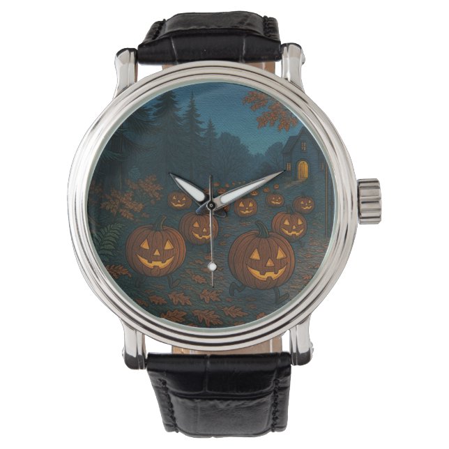 Relógio Abóboras de Halloween te caçam (Frente)