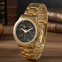 Relógio Abstract Obsidian Watch Dial