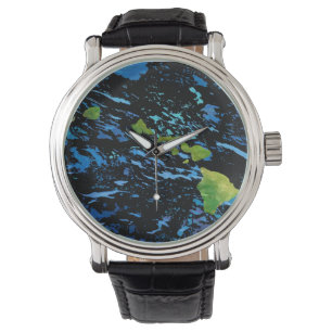 Relógio Abstrato Hawaiai Islands Chain Vintage Watch