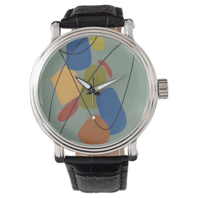 Relógio Abstrato moderno do século médio (Frente)