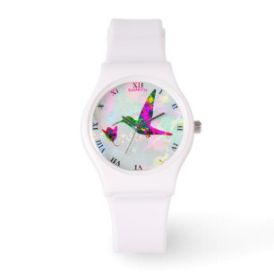Relógio Abstrato Psychedelic Coloric Hummingbird Watch