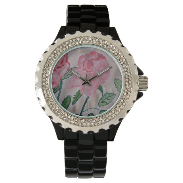 Relógio Abstrato Summer Rosa Watch (Frente)
