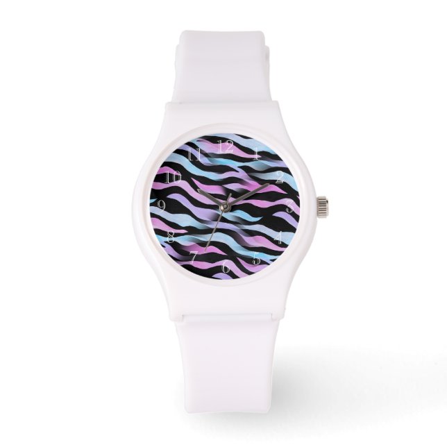 Relógio Abstrato Zebra Stripe Watch (Frente)