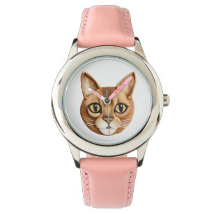 Relógio Abyssinian Cat 3D Inspirado