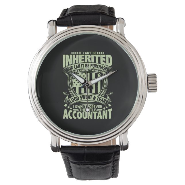 Relógio Accountant Gift | The Title  Accountant (Frente)
