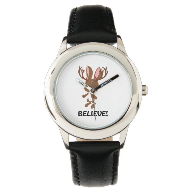 Relógio Acredite! Cute Jackalope (Frente)