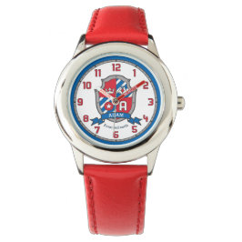 Relógio Adam Letter Um nome que significa pássaro azul-cre