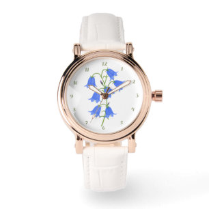 Relógio Adorável Bluebells Rosa Dourado Vintage Watch
