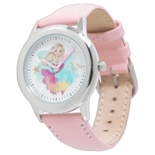 Relógio Adorável Olhar da Sereia do Oceano Blonde