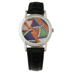 Relógio África, Quênia. Miçangas Tribais Maasai