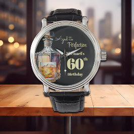 Relógio Aged to Perfection Men's 60th Whiskey Birthday 