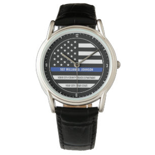 Relógio Agente de Polícia de NOME DE Polícia Personalizado
